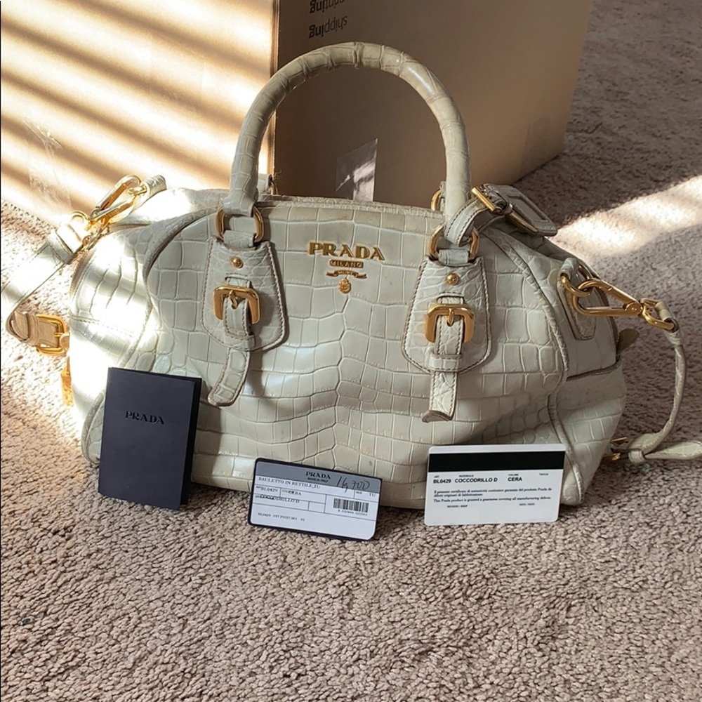Prada limited edition crocodile bag